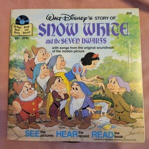 Walt Disney Snow White and the Seven Dwarfs Read-Along Book & Record